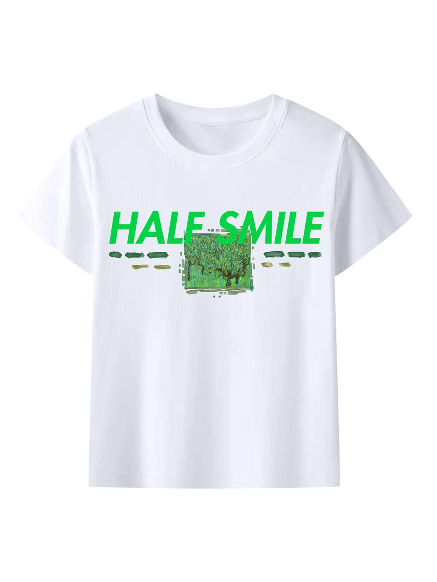 Forest Print White T-Shirt